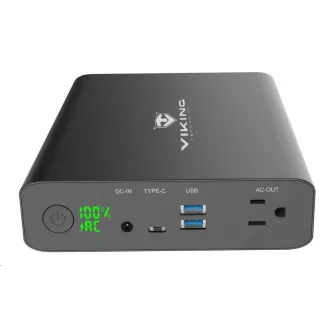 Viking powerbank NF130W 220 V-os kimenettel, 64000 mAh, fekete színű Viking powerbank NF130W 220 V-os kimenettel, 64000 mAh, fekete színű