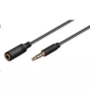 PREMIUMCORD kábel Jack 3, 5mm 4 pin M/F 1m az Apple iPhone, iPad, iPod számára