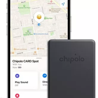 Chipolo CARD Spot- Intelligens pénztárcakereső, fekete Chipolo CARD Spot- Intelligens pénztárcakereső, fekete