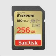 SanDisk SDXC kártya 256GB Extreme (190 MB/s Class 10, UHS-I U3 V30) - Felbontott