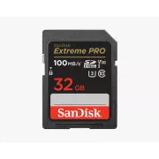 SanDisk SDHC kártya 32GB Extreme PRO (100 MB/s Class 10, UHS-I U3 V30)