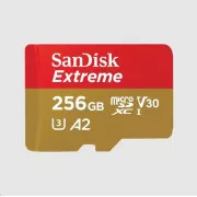 SanDisk micro SDXC kártya 256GB Extreme (190 MB/s Class 10, UHS-I U3 V30)   adapter