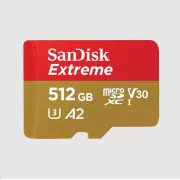 SanDisk micro SDXC kártya 512GB Extreme (190 MB/s Class 10, UHS-I U3 V30)   adapter