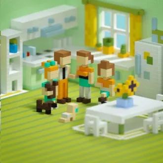PIXIO Happy Family mágneses építő készlet