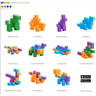 PIXIO Mini Dinos mágneses készlet