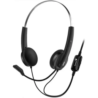 GENIUS fejhallgató HS-220U/ USB/ fekete-ezüst