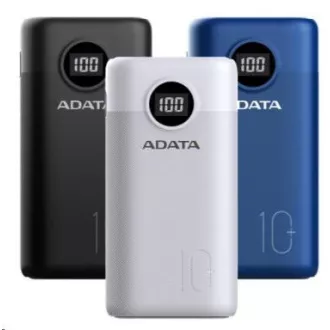 ADATA PowerBank AP10000 - külső akkumulátor mobiltelefonhoz/tablethez 10000mAh, fekete (37Wh) USB-C ADATA PowerBank AP10000 - külső akkumulátor mobiltelefonhoz/tablethez 10000mAh, fekete (37Wh) USB-C
