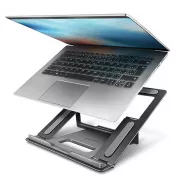 AXAGON STND-L, fém állvány 10"-17,3" laptopokhoz, 4 állítható magasságú, szürke színű