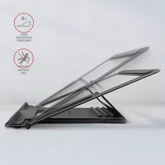 AXAGON STND-L, fém állvány 10"-17,3" laptopokhoz, 4 állítható magasságú, szürke színű AXAGON STND-L, fém állvány 10"-17,3" laptopokhoz, 4 állítható magasságú, szürke színű