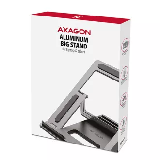AXAGON STND-L, fém állvány 10"-17,3" laptopokhoz, 4 állítható magasságú, szürke színű AXAGON STND-L, fém állvány 10"-17,3" laptopokhoz, 4 állítható magasságú, szürke színű