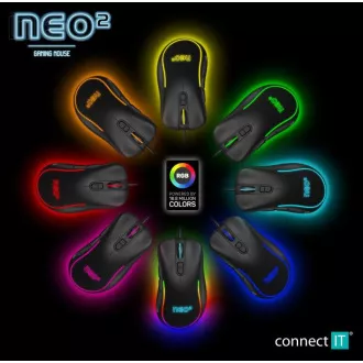 CONNECT IT NEO 2 játék egér SW, 7200 DPI, fekete
