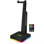 CONNECT IT NEO Stand-It RGB fejhallgató állvány   USB hub, fekete