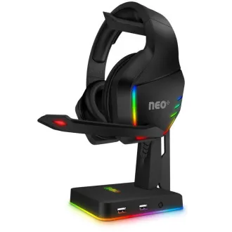 CONNECT IT NEO Stand-It RGB fejhallgató állvány   USB hub, fekete