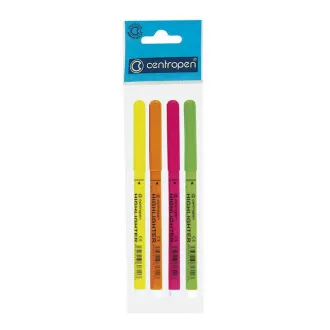 Highlighter Centropen 2532/4 4 színű hengeres hegy 1,8 mm