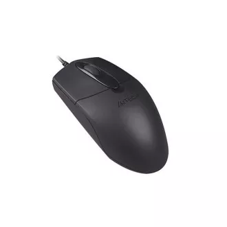 A4tech egér OP-720, 1 kerék, 3 gomb, USB, fekete, fekete
