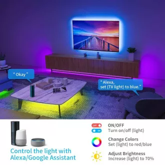 Govee WiFi RGB intelligens LED szalag 5m Govee WiFi RGB intelligens LED szalag 5m