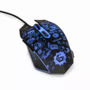GEMBIRD egér MUS-6B-GRAFIX-01, fekete, grafikus nyomtatással, USB