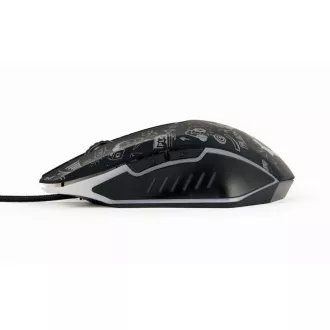 GEMBIRD egér MUS-6B-GRAFIX-01, fekete, grafikus nyomtatással, USB