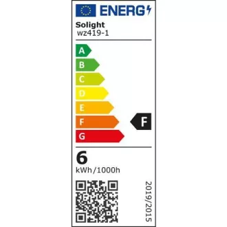 Solight LED izzó, miniglobe, 6W, E27, 6000K, 510lm