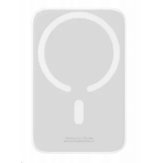 Baseus powerbank vezeték nélküli töltéssel 6000 mAh (MagSafe kompatibilis), fehér