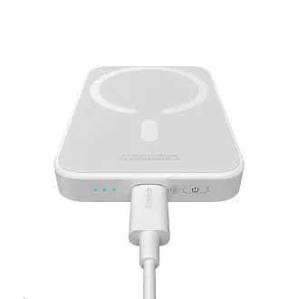 Baseus powerbank vezeték nélküli töltéssel 6000 mAh (MagSafe kompatibilis), fehér