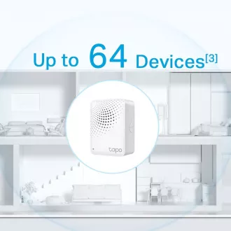 TP-Link Tapo H100 WiFi Smart IoT Hub Tapo csengőhanggal (2, 4GHz, Matter tanúsítvánnyal)