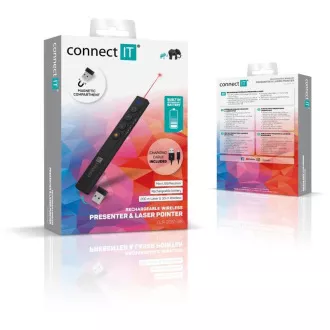 CONNECT IT lézermutató újratölthető, fekete színű
