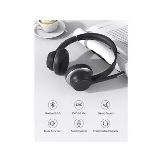 MPOW HC5 üzleti headset - vezeték nélküli headset, fekete