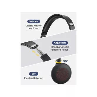MPOW HC5 üzleti headset - vezeték nélküli headset, fekete