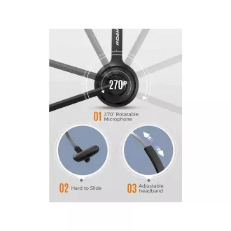 MPOW 323 Business headset - fekete