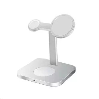 COTEetCI MagSafe 3in1 AirPods/iPhone/Apple Watch állvány és töltőállomás WS-36, ezüst COTEetCI MagSafe 3in1 AirPods/iPhone/Apple Watch állvány és töltőállomás WS-36, ezüst