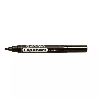 Marker Centropen 8550 flipcharthoz fekete hengeres hegy 2,5 mm