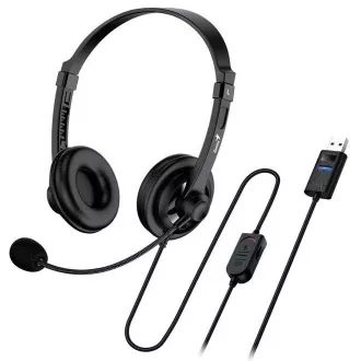 GENIUS fejhallgató HS-230U/ USB/ fekete
