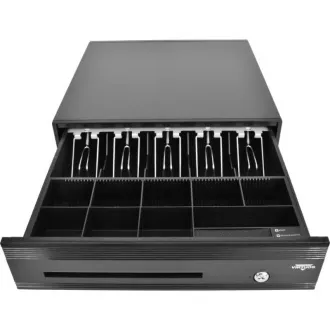 Virtuos pénztárgépfiók C425D-Luxe - golyóscsapágyas, kábeles, 9-24V, fekete