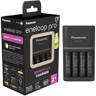 PANASONIC NAB. KJ55HCD40E 4xAA ENELOOP PRO N, 2500 mAh AA/AAA-hoz (Blistr 4db   töltő)