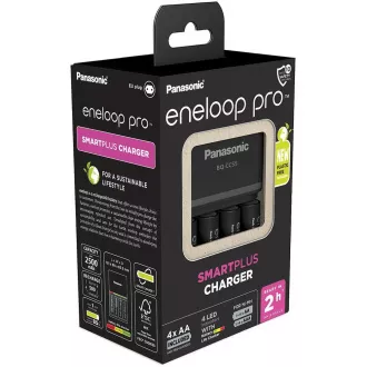 PANASONIC NAB. KJ55HCD40E 4xAA ENELOOP PRO N, 2500 mAh AA/AAA-hoz (Blistr 4db   töltő)