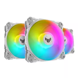 ASUS ventilátor TUF GAMING TF120 ARGB 3IN1 WHITE, 3x120mm-es PC ház ventilátor ASUS ventilátor TUF GAMING TF120 ARGB 3IN1 WHITE, 3x120mm-es PC ház ventilátor