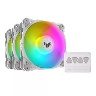 ASUS ventilátor TUF GAMING TF120 ARGB 3IN1 WHITE, 3x120mm-es PC ház ventilátor ASUS ventilátor TUF GAMING TF120 ARGB 3IN1 WHITE, 3x120mm-es PC ház ventilátor