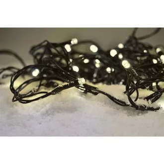 Solight LED kültéri karácsonyi lánc, 100 LED, 10m, 3m vezeték, 8 funkció, időzítő, IP44, meleg fehér
