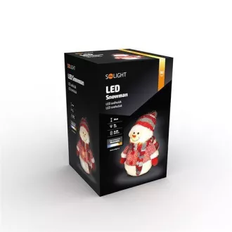 Solight LED hóember, 26cm, 6x LED, IP20, 3x AA