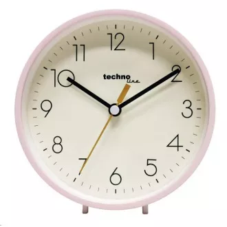TechnoLine Modell H falióra, analóg, kristály vezérlésű, rózsaszínű