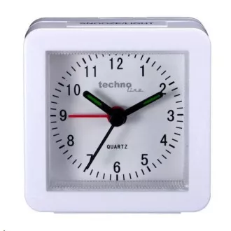 TechnoLine Modell SC analóg ébresztőóra, fehér színben