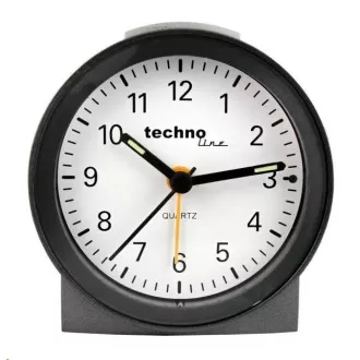 TechnoLine Modell G analóg ébresztőóra, ezüst színű