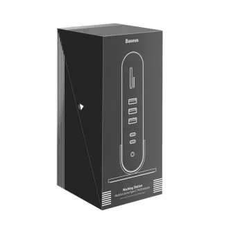 Baseus 17in1 3 képernyős kivetítő dokkoló USB-C csatlakozóval (CN EU UK csatlakozó adapter), szürke
