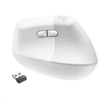 Logitech Lift Vertical ergonomikus egér üzleti, Mac számítógépekhez, törtfehér/halványszürke színben