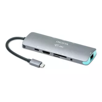 DICOTA USB-C hordozható 8 az 1-ben dokkolóállomás 4K HDMI/PD 100W