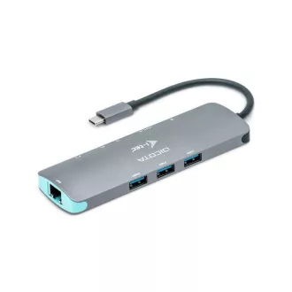 DICOTA USB-C hordozható 8 az 1-ben dokkolóállomás 4K HDMI/PD 100W