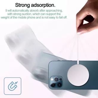 1stCOOL vezeték nélküli QI töltő 15W, hordozható, mágneses, MagSafe kompatibilis, fehér színben
