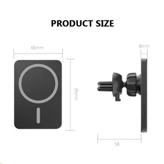 1stCOOL vezeték nélküli QI töltő 15W, mágneses, MagSafe kompatibilis, fekete