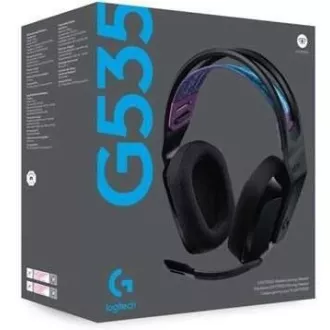 Logitech Gaming Headset G535 LIGHTSPEED, Vezeték nélküli játék headset, fekete